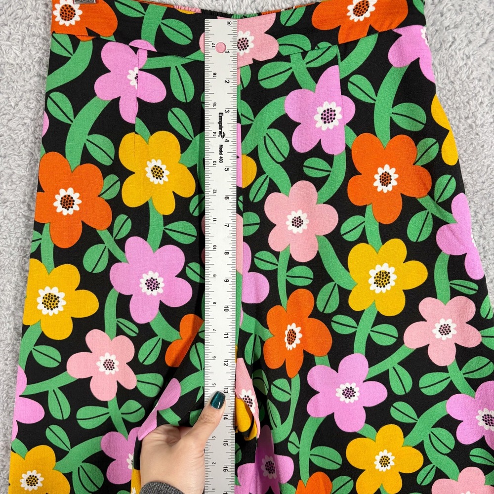 Traffic People Slow‎ Days of Summer Flare Trousers Size XS Floral Retro Wide Leg - Picture 4 of 9